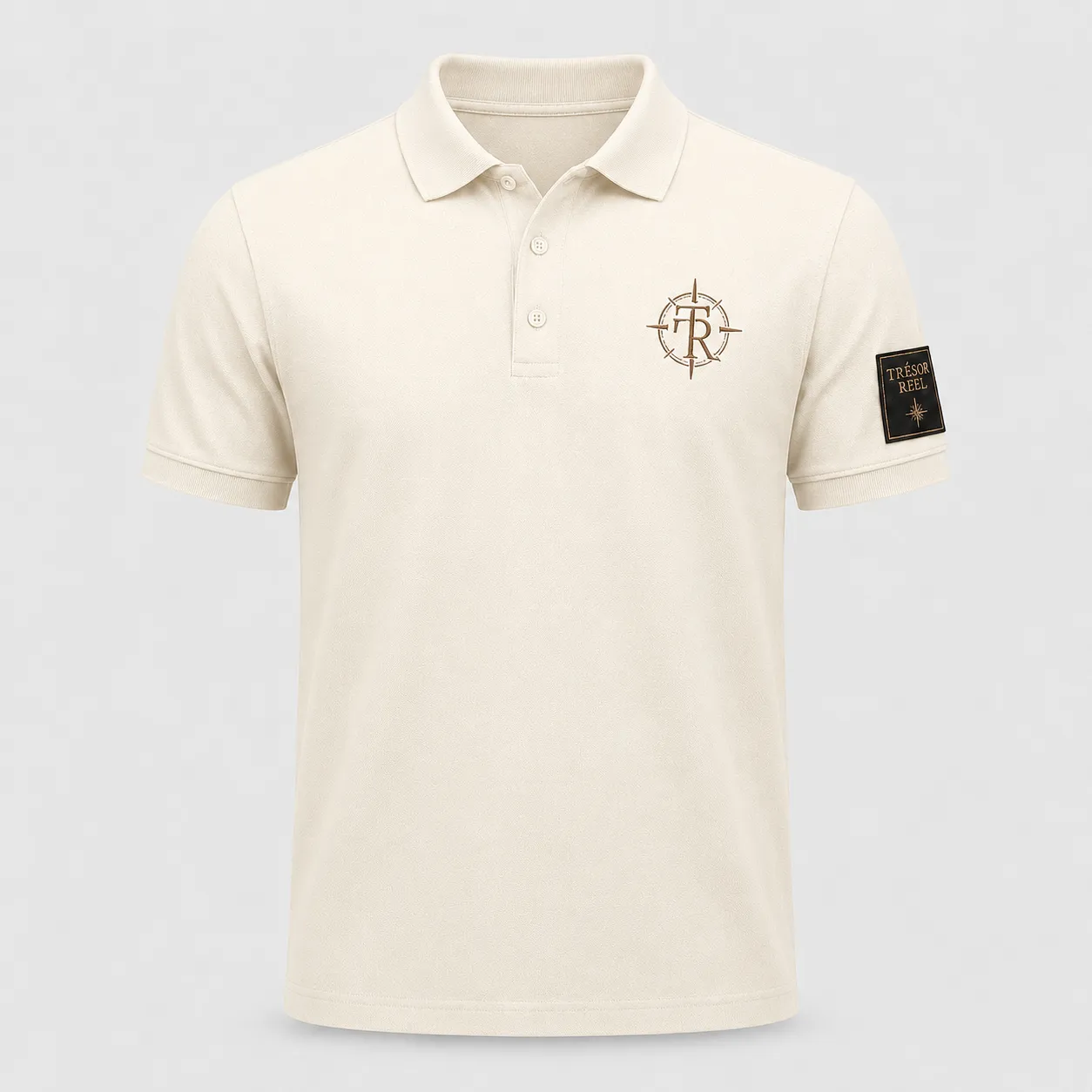 Polo Tresor Reel crème, vue de face