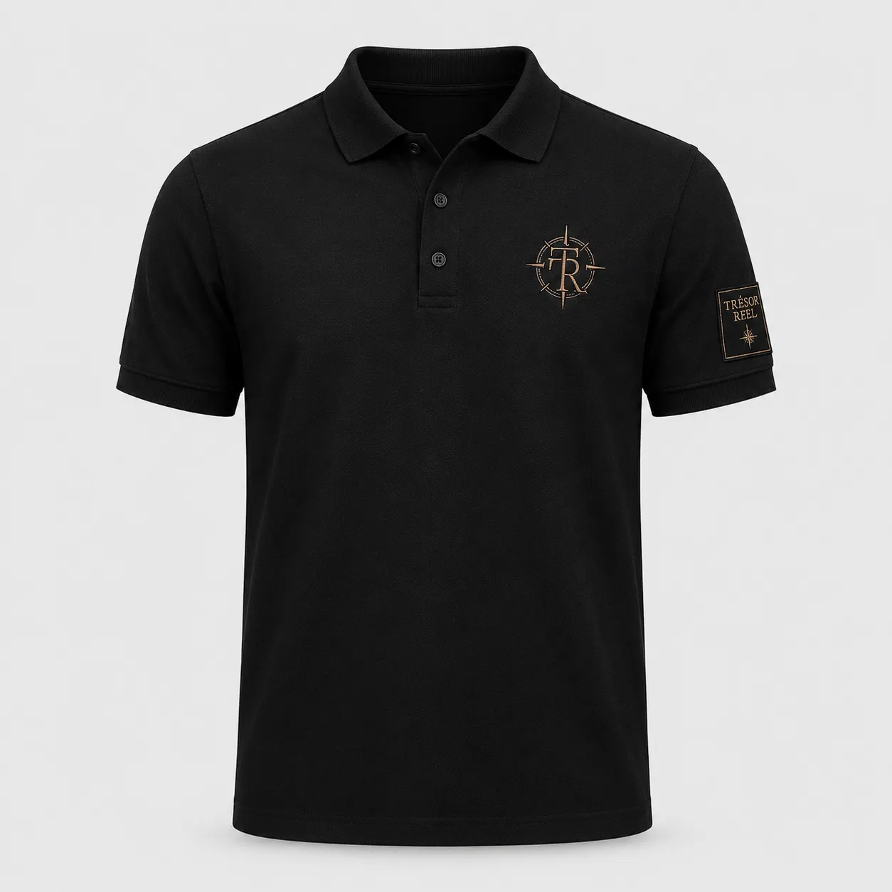 Polo Tresor Reel noir, vue de face