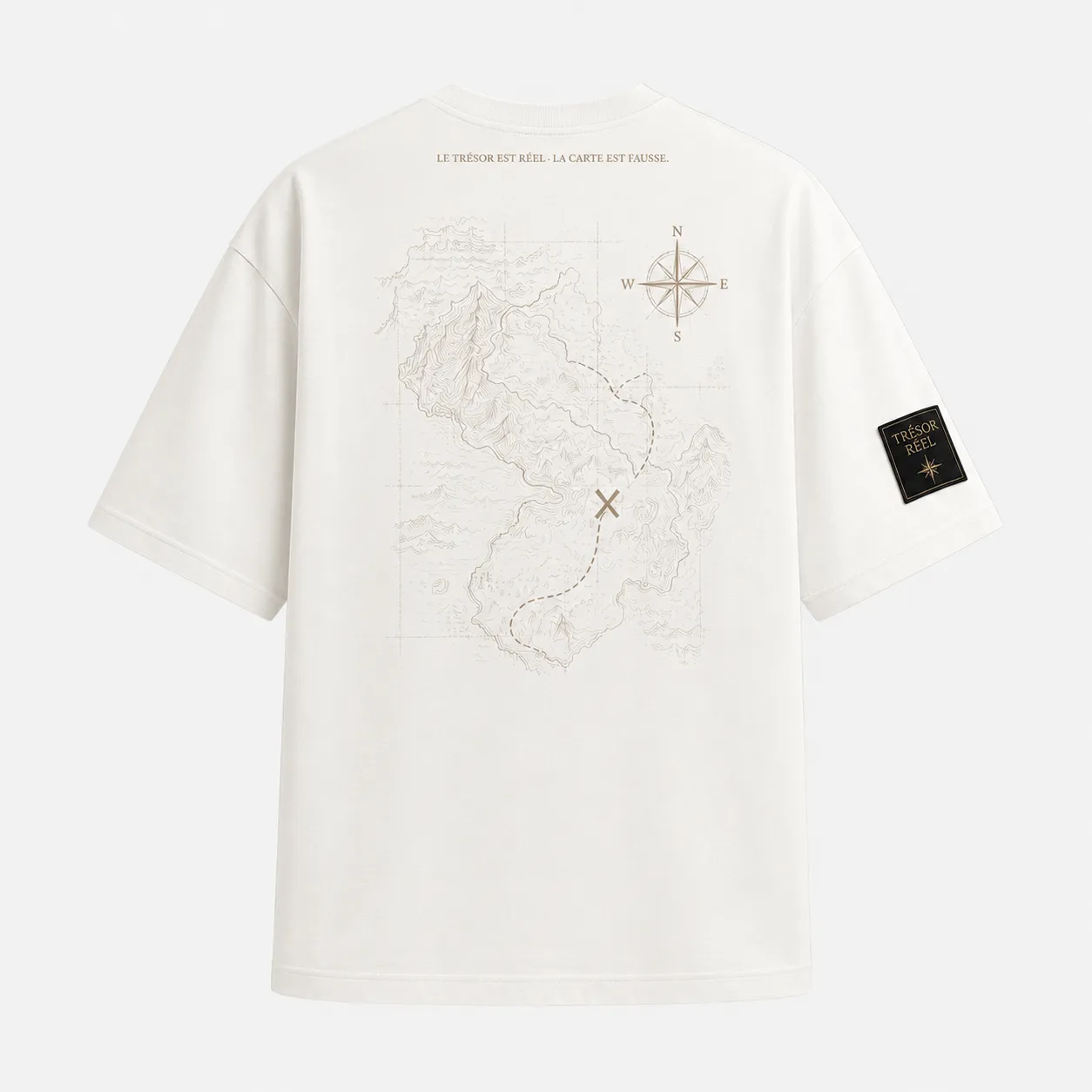Tee-shirt blanc, vue de dos