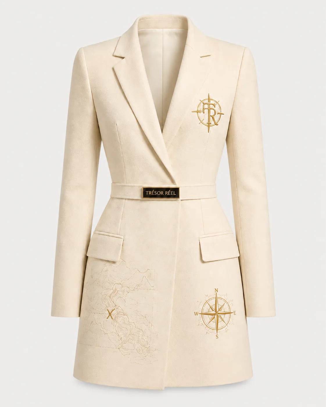 Veste Tresor Reel beige, vue de face